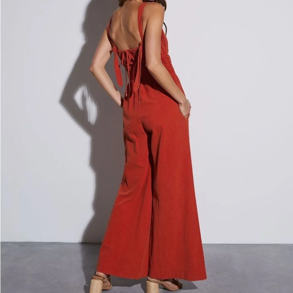 Fate Women's Orange Jumpsuit NWT - Picture 4 of 4